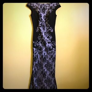 Mermaid lace overlay formal dress